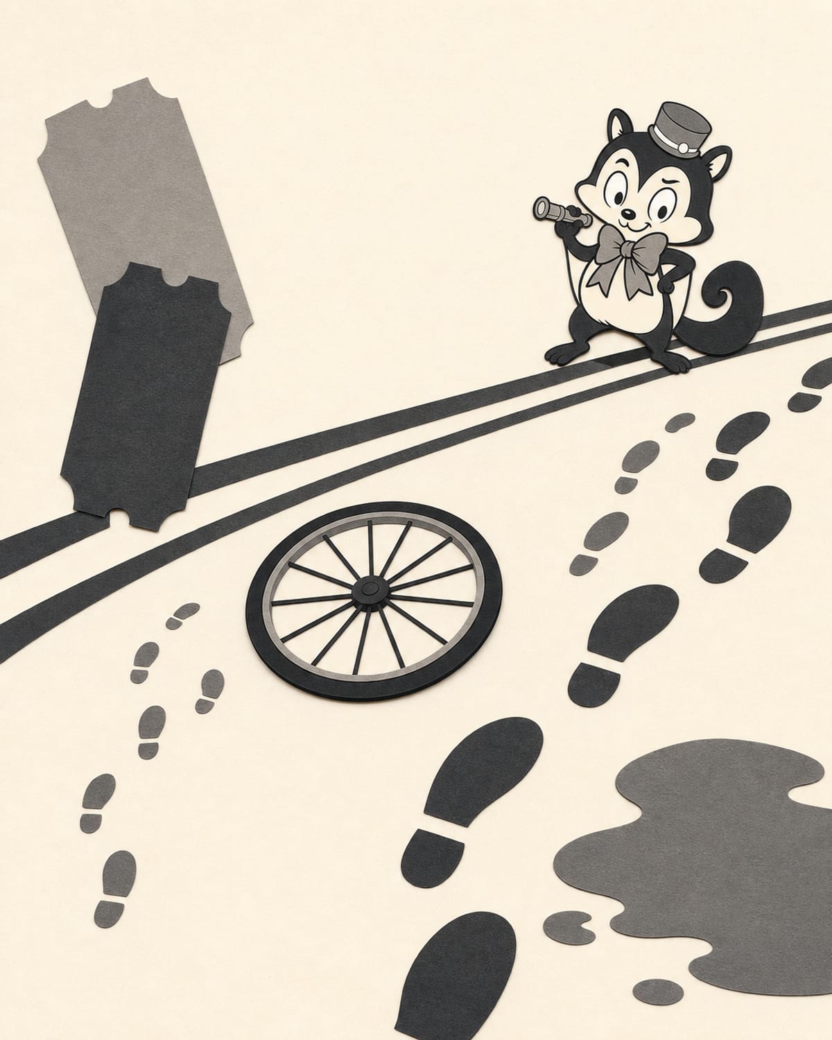 Original Monocurator collage for Bicycle Thieves