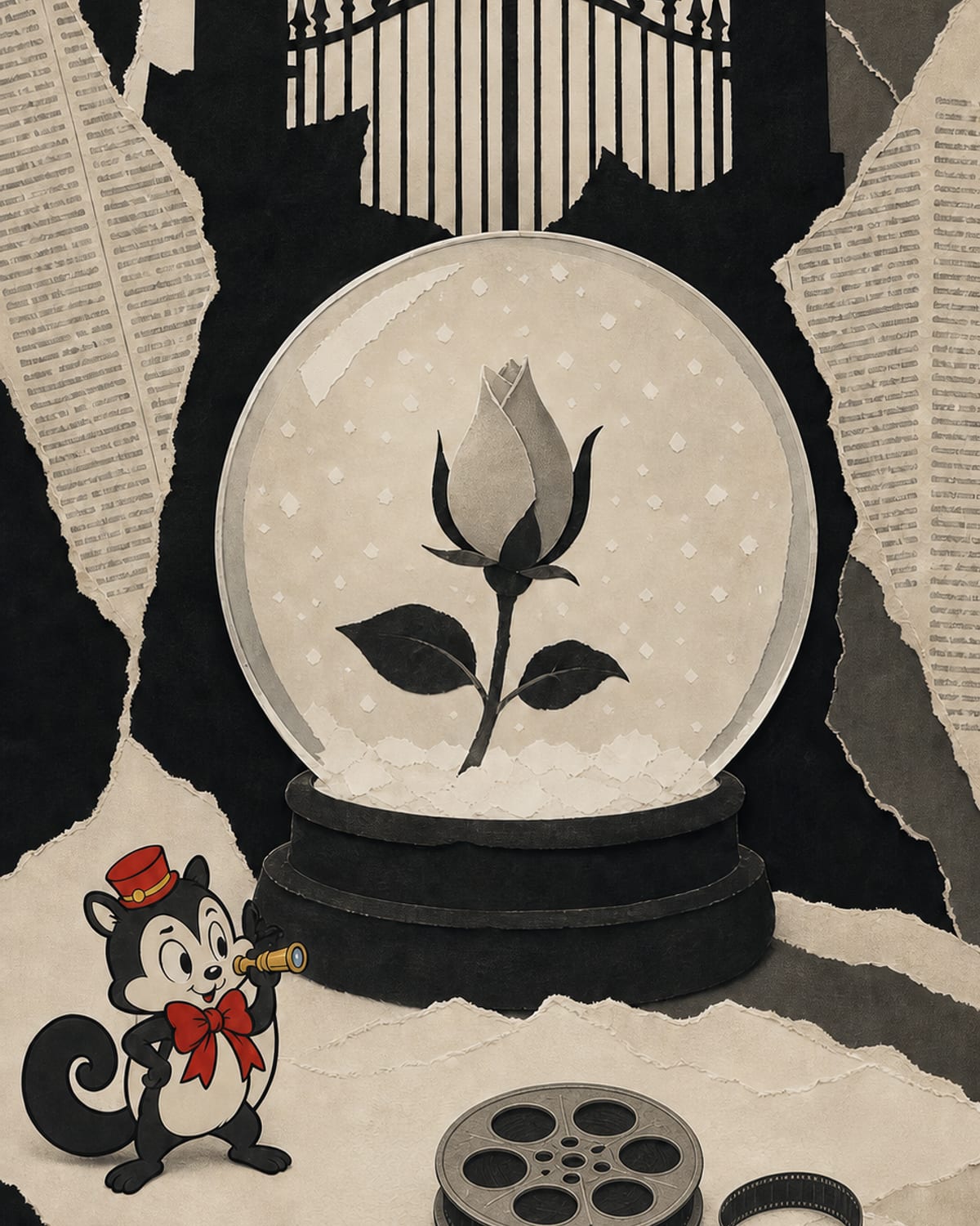 Original Monocurator collage for Citizen Kane