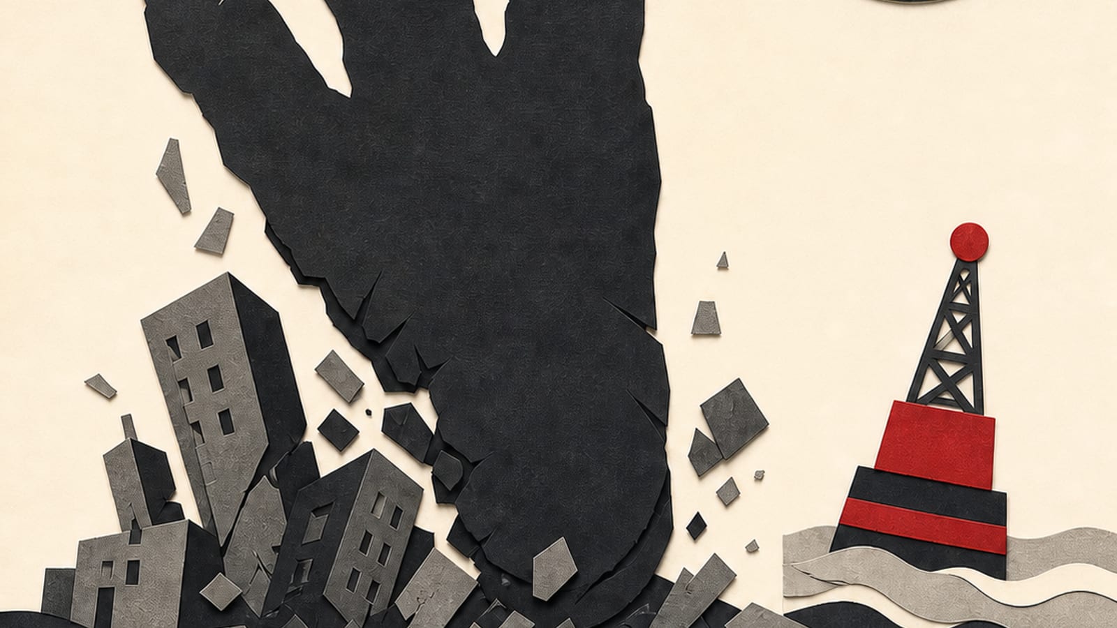 Original Monocurator collage for Godzilla
