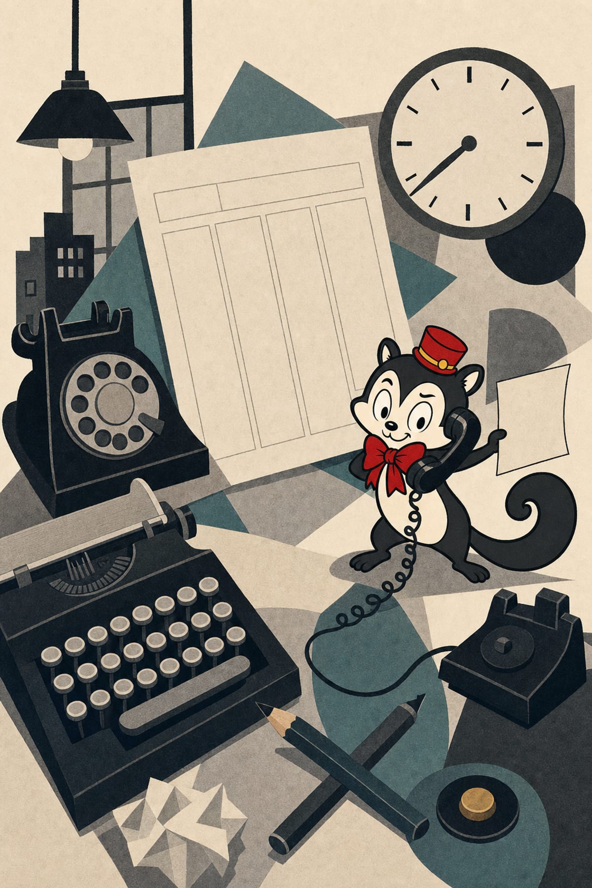Original Monocurator collage for His Girl Friday