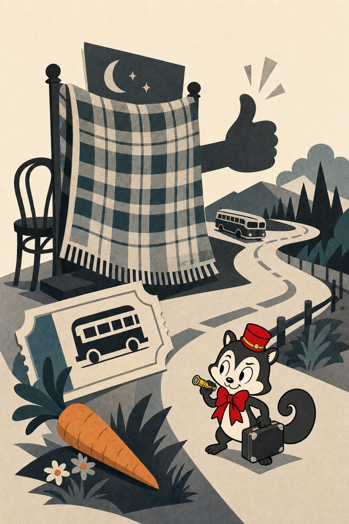 Original Monocurator collage for It Happened One Night
