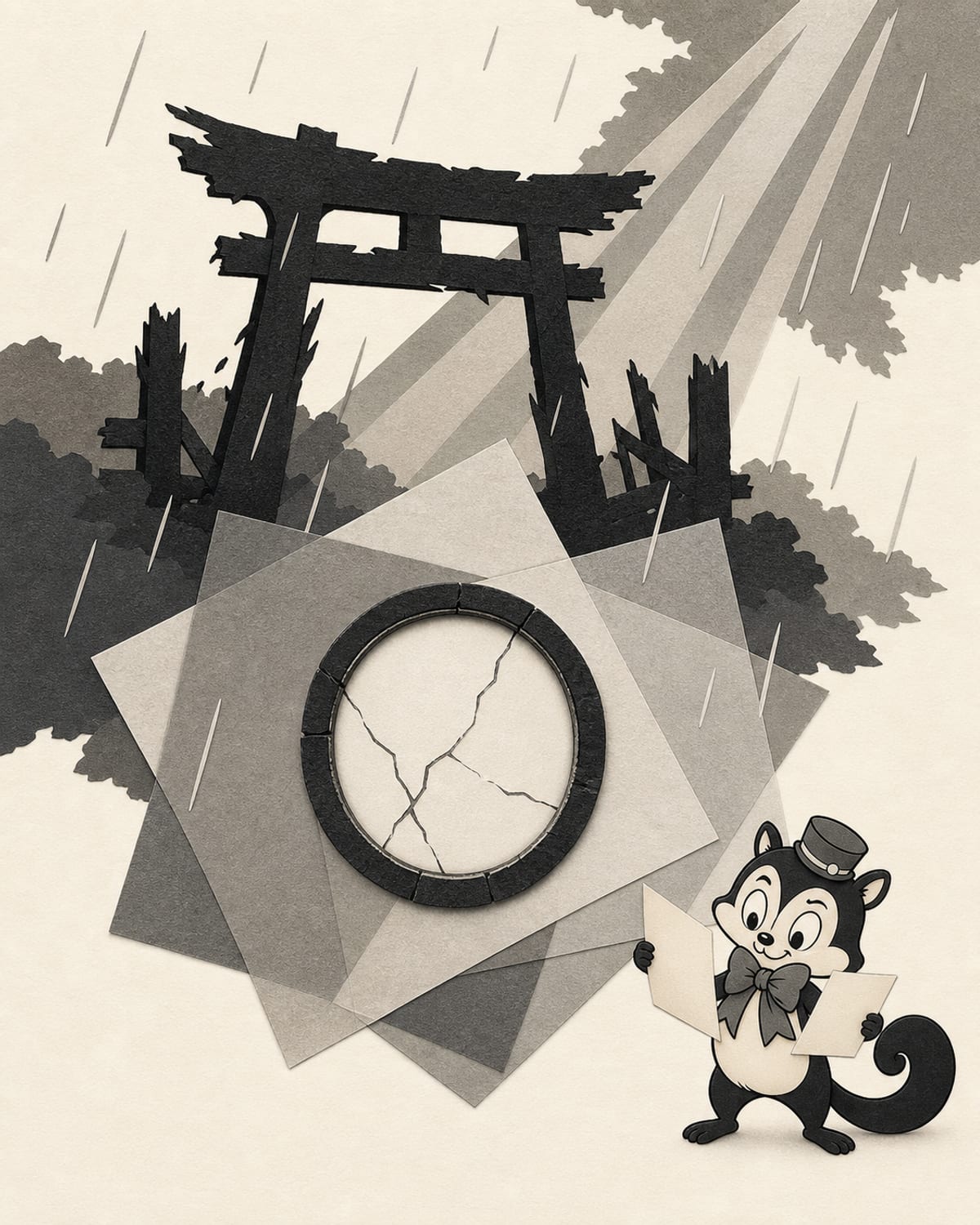 Original Monocurator collage for Rashomon