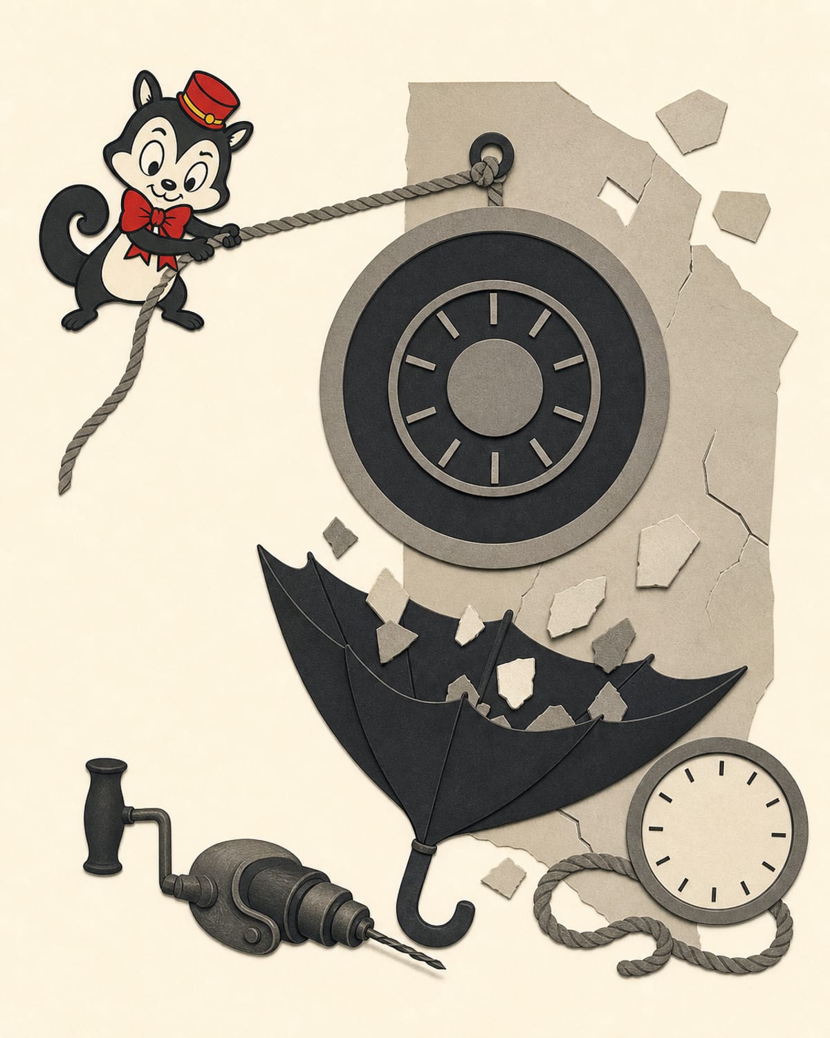 Original Monocurator collage for Rififi