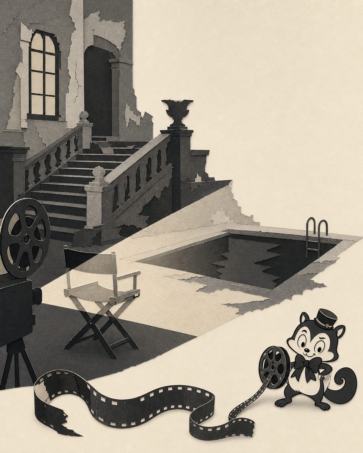 Original Monocurator collage for Sunset Blvd.